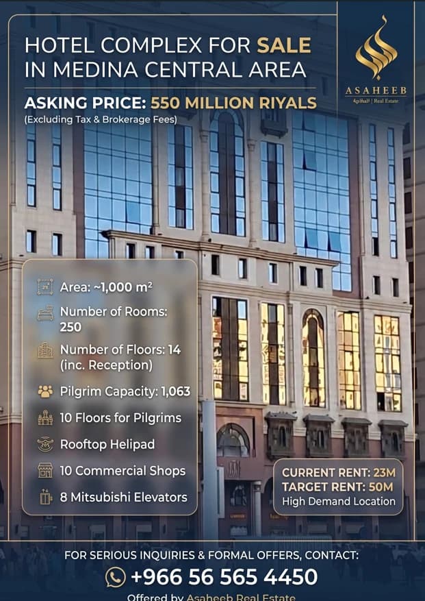 Hotel Complex for Sale in Medina Central Area