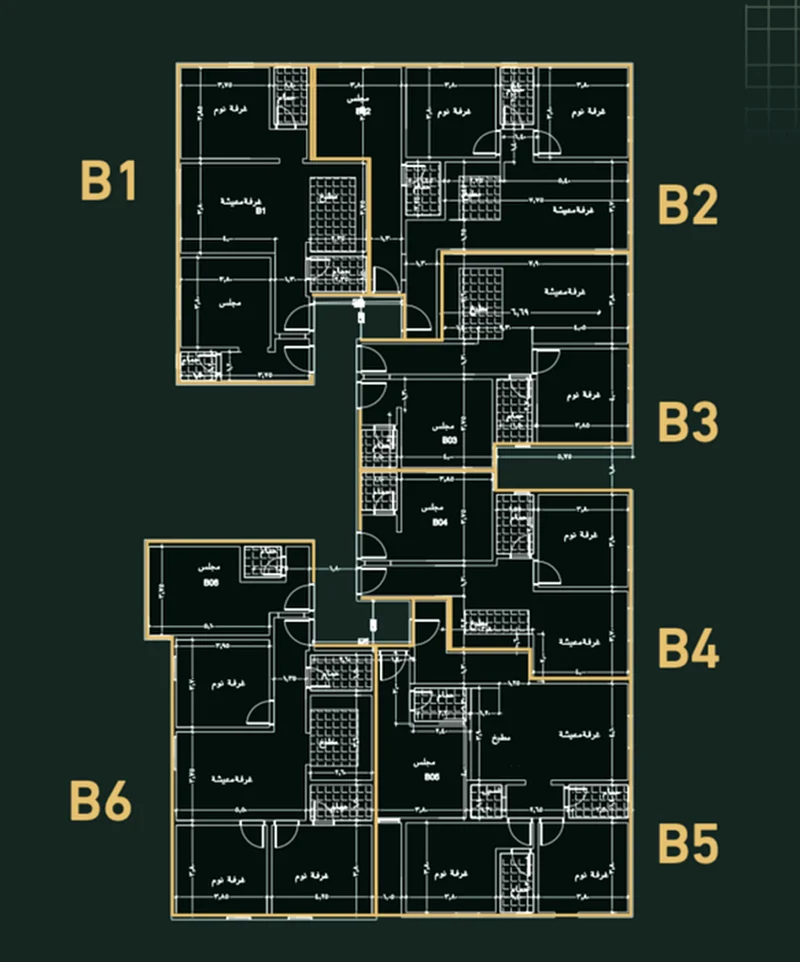 Layout of Apartment B