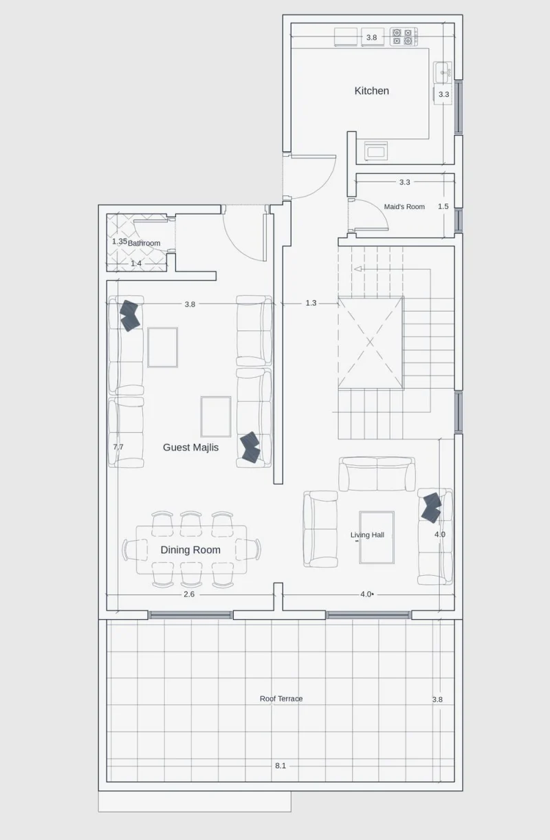 Front Facing Terrace Apartment