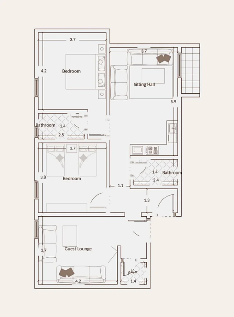 Internal with Balcony Overlooking the Landscape