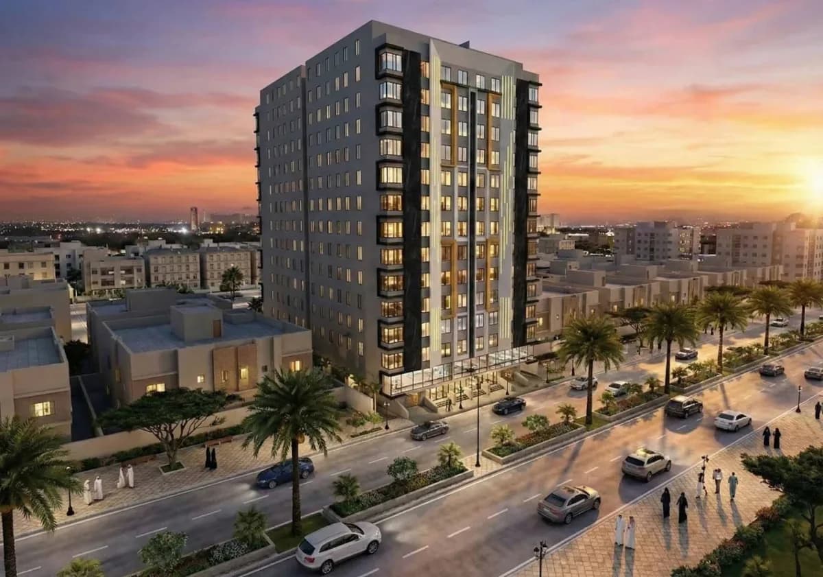 JIDIA TOWERS Main High-Rise Exterior Evening View