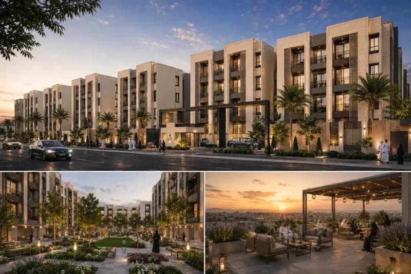 Gated Community Architecture, Courtyard & Rooftop Terrace